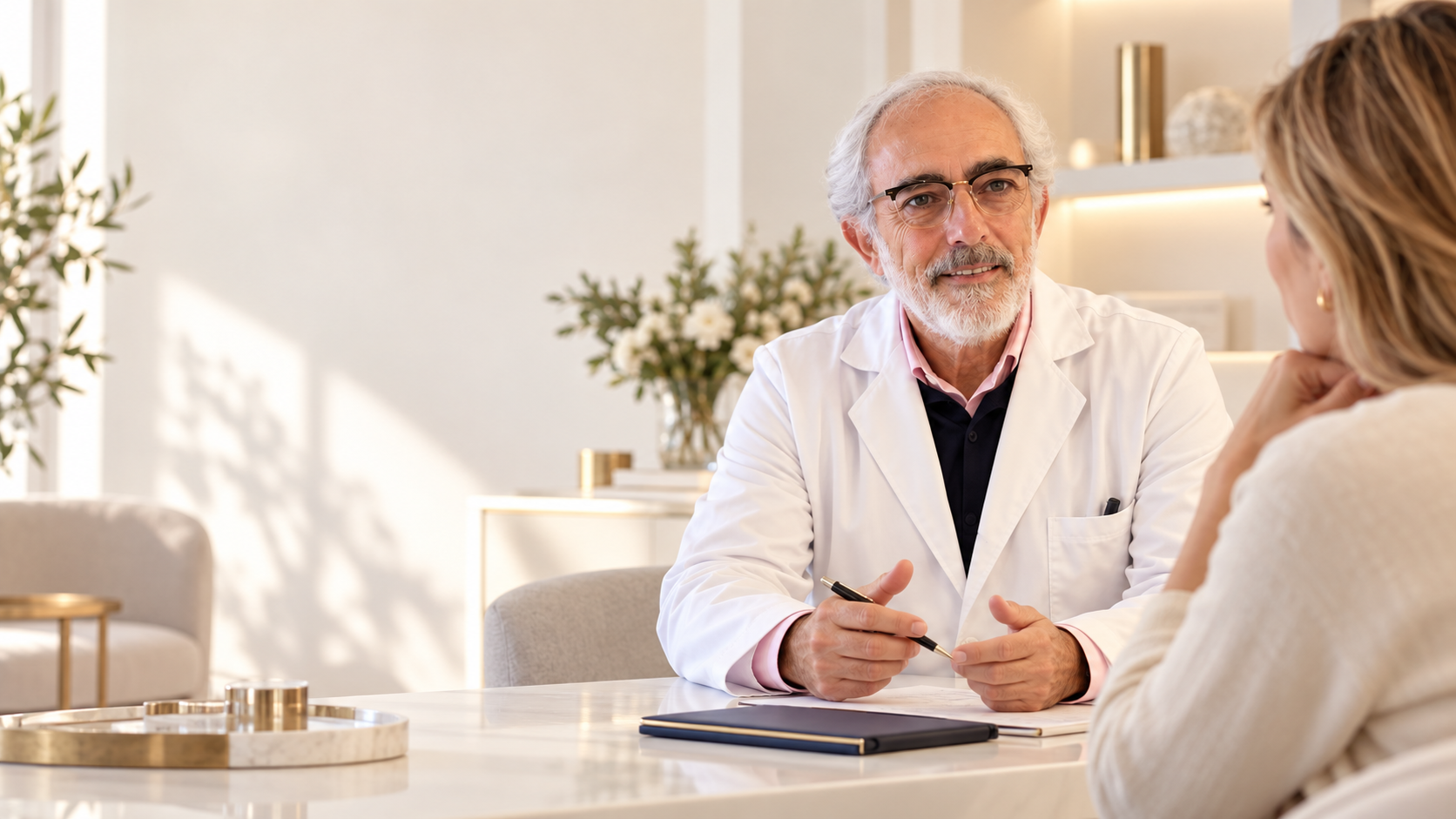El Dr. Vicente García Vegazo durante una consulta personalizada